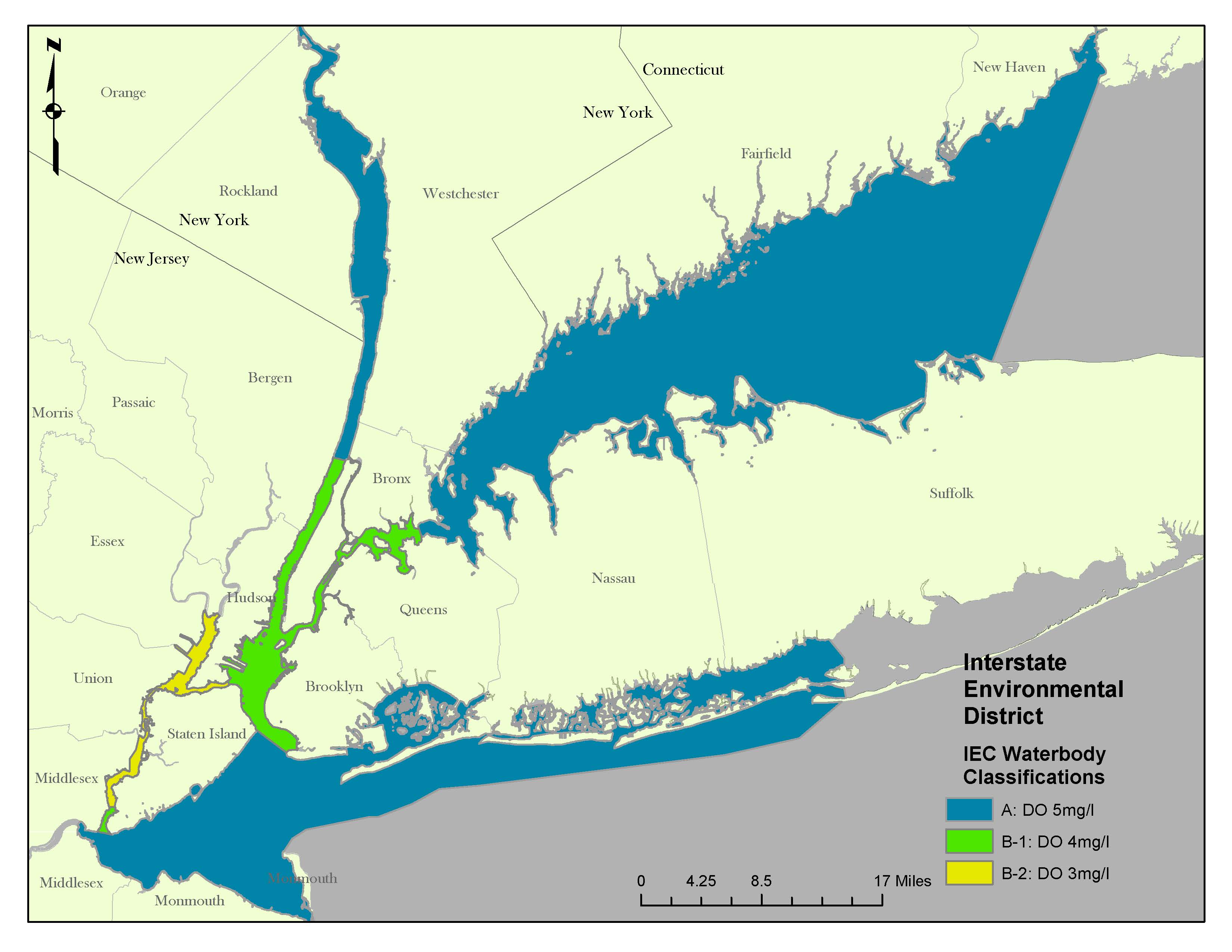 IEC surface water classifications map