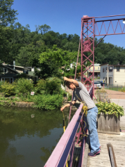 Sampling on Sparkill Creek at Old Drawbridge